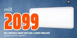 Coop Obs Mill invisible smart wifi gen 4 1200w panelovn tilbud