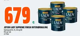 Coop Obs Jotun lady supreme finish interiørmaling tilbud