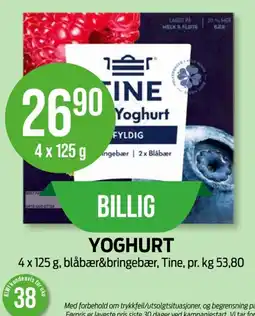 Kiwi Tine Yoghurt tilbud