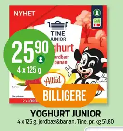 Kiwi Tine yoghurt junior tilbud