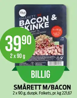 Kiwi Folkets smårett m/bacon tilbud