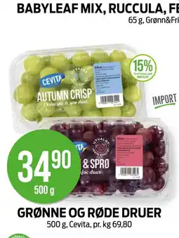Kiwi Cevita grønne og røde druer tilbud