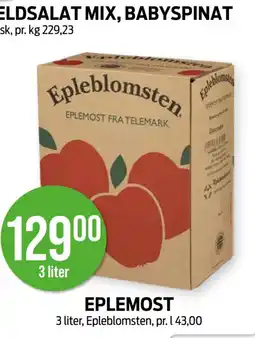 Kiwi Epleblomsten Eplemost tilbud
