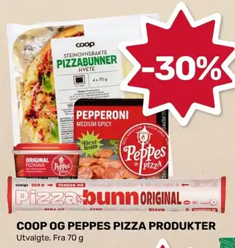 Coop og peppes pizza produkter