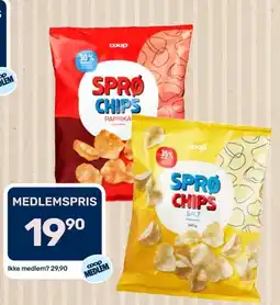 Coop Marked Sprø chips tilbud