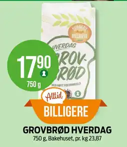 Kiwi Bakehuset Grovbrød Hverdag tilbud