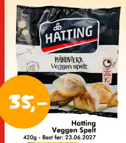 Havaristen Hatting Veggen Spelt tilbud