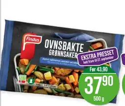 Kiwi Findus ovnsbakte grønnsaker tilbud