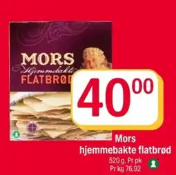 Coop Extra Mors hjemmebakte flatbrød tilbud
