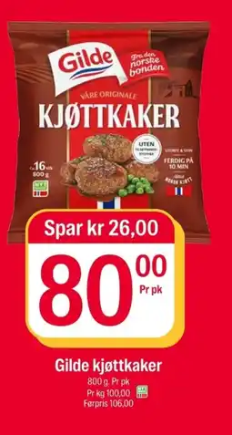 Coop Extra Gilde kjøttkaker tilbud