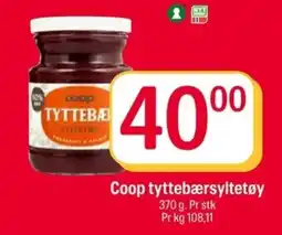 Coop Extra Coop tyttebærsyltetøy tilbud