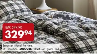 Sparkjøp Høie sengesett i flanell tilbud