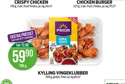 Kiwi Prior kylling vingeklubber tilbud