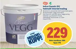 Coop Byggmix Infra Classic 01/helmatt interiørmaling tilbud