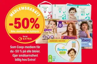 Coop Extra Pampers bleier tilbud