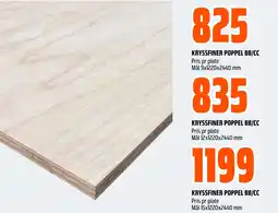 Coop Obs Kryssfiner poppel bb/cc tilbud