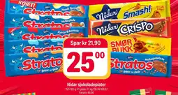 Coop Extra Nidar sjokoladeplater tilbud