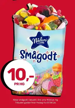 Coop Marked Nidar Smågodt tilbud