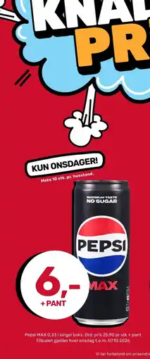 Coop Marked Pepsi Max tilbud
