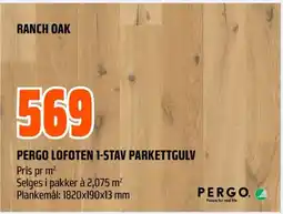 Coop Obs Pergo lofoten 1-stav parkettgulv tilbud