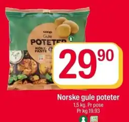 Coop Extra Coop gule poteter tilbud