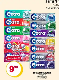 Coop Extra Extra tyggegummi tilbud