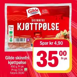 Coop Extra Gilde skinnfri kjøttpølse tilbud