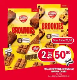 Coop Extra Freia brownies/brookies/muffin cakes tilbud