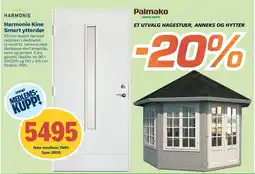 Coop Byggmix Palmako Harmonie Kine Smart ytterdør tilbud