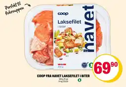 Coop Extra Coop fra havet laksefilet i biter tilbud