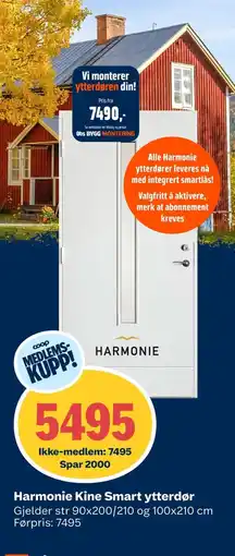Coop Obs Harmonie Kine Smart ytterdør tilbud