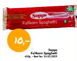 Havaristen Sopps Fullkorn Spaghetti tilbud