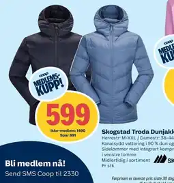 Coop Extra Skogstad Troda Dunjakke tilbud