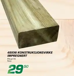 Coop Byggmix 48x98 konstruksjonsvirke impregnert tilbud