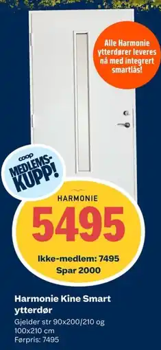 Coop Obs Harmonie Kine Smart ytterdør tilbud
