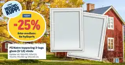 Coop Obs Natre toppsving 3-lags glass (U 1,0) vindu tilbud
