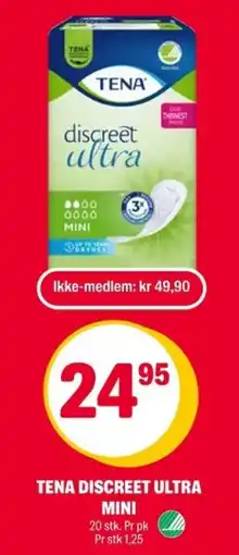 Coop Extra Tena discreet ultra mini tilbud