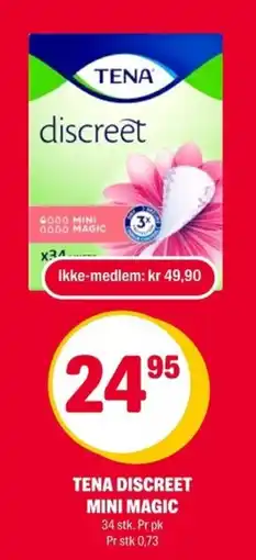 Coop Extra Tena discreet mini magic tilbud