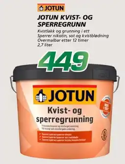 Coop Byggmix Jotun kvist- og sperregrunnning tilbud