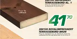 Coop Byggmix 28x120 royalimpregnert terrassebord brun tilbud