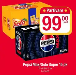 Coop Extra Pepsi Max/Solo Super tilbud