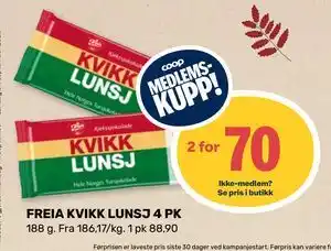 FREIA KVIKK LUNSJ 4 PK, Medlemspris