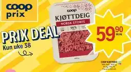 Coop Prix COOP KJØTTDEIG tilbud