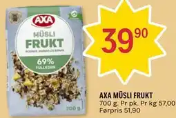 Coop Prix AXA MÜSLI FRUKT tilbud