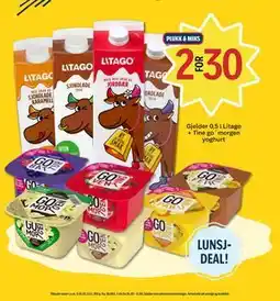 Coop Prix Litago + Tine go´morgen yoghurt tilbud