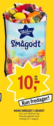 Coop Prix NIDAR SMÅGODT I LØSVEKT tilbud
