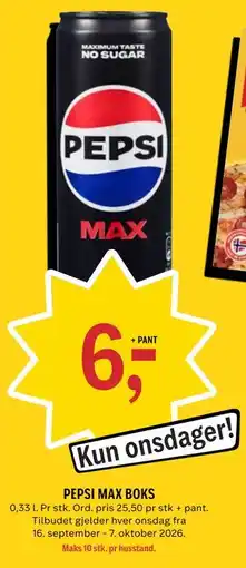 Coop Prix PEPSI MAX BOKS tilbud