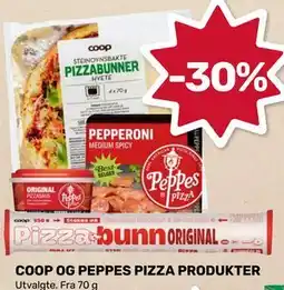 Coop Marked COOP OG PEPPES PIZZA PRODUKTER tilbud