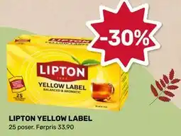 Coop Marked LIPTON YELLOW LABEL tilbud