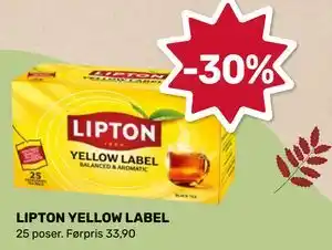 Coop Marked LIPTON YELLOW LABEL tilbud
